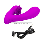 Лиловый вибратор Nadal для двойной стимуляции (Цвет: лиловый)