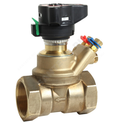 Клапан балансировочный ручной латунь ASV-BD Ду 50 Ру20 ВР Kvs=40м3/ч с измерительными ниппелями Danfoss 003Z4046