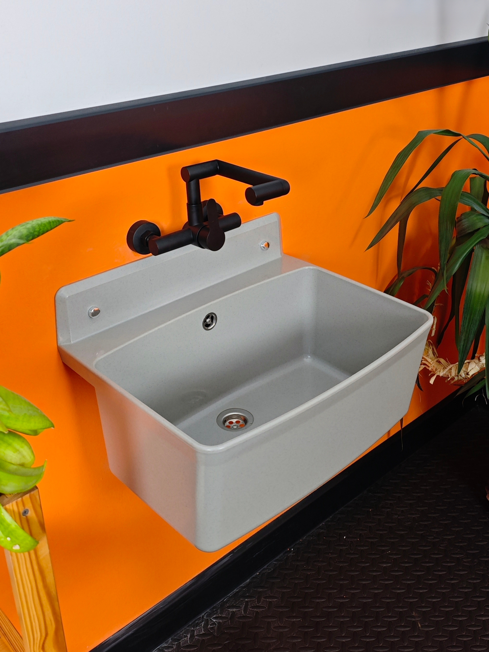 Пластиковая техническая раковина PRO MAX GREY