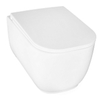 Унитаз подвесной Azario RIANO 350х490х350 безободковый, слив "Скрытое Торнадо", с быстросъемным сиденьем микролифт (AZ-2808E)