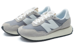 New Balance NB 237 comfortable leather shock absorption, non-slip, wear-resistant, low-cut casual running shoes for men and women the same gray