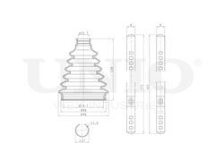 Пыльник ШРУСа (к-т) UNIO DUC-30059K