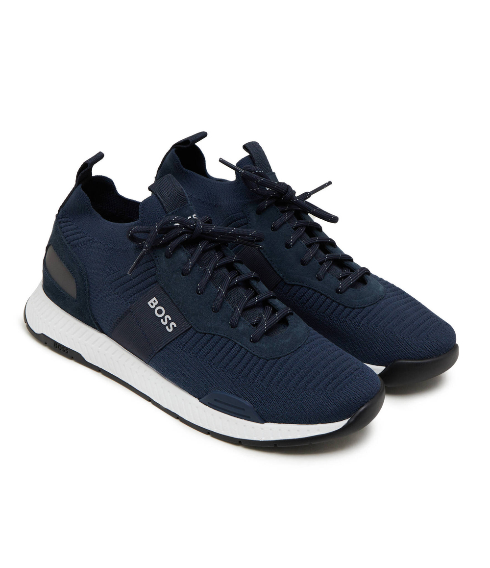 Кроссовки Titanium_Runn_knst_N BOSS BLACK - темно-синий(50498245)