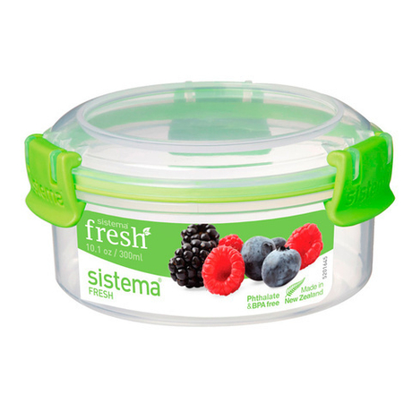 Контейнер круглый 300мл Sistema Fresh зеленый