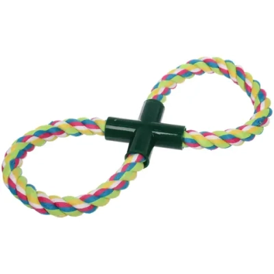 Игрушка - канат для собак средних и крупных пород «НЕСКУЧАЙКА», цвет зелёный 25*4см