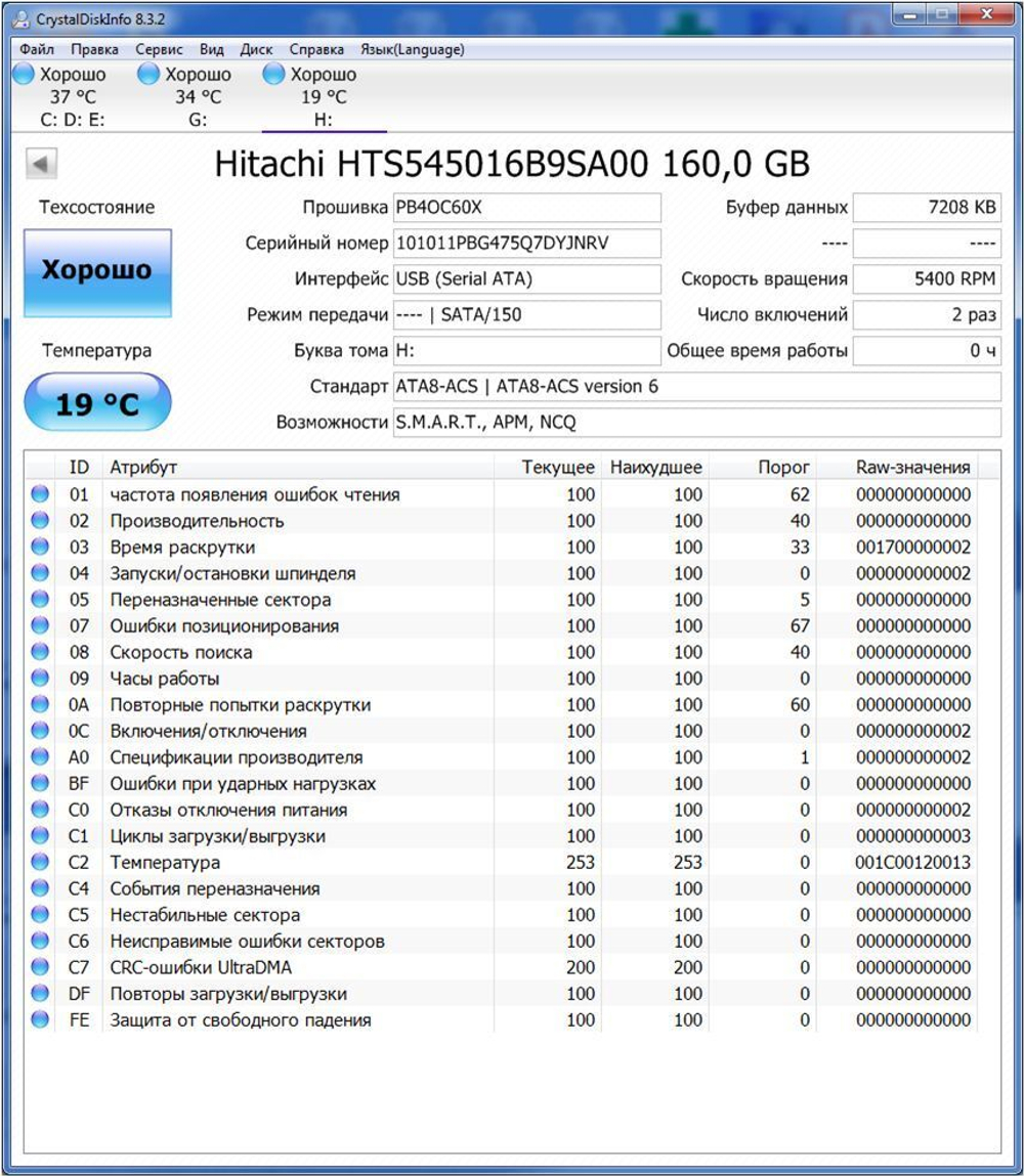 Жесткий диск внутренний для ноутбука 2.5 / 160 Gb