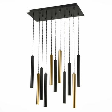 Подвесная светодиодная люстра 33W 4000K ST153.443.33 черный/латунь ST Luce