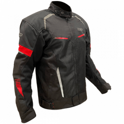 MCP Мотокуртка летняя мужская текстиль Spark черно-красная TJ-2202