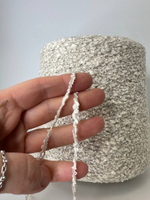 ECUADOR - Lineapiu; 43% лён, 43% хлопок, 14% п/а; 150м/100гр; цвет: на бежевой нити букле топлёное молоко; S715; MP