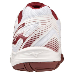 Женские кроссовки для бадминтона/сквоша Mizuno Cyclone Speed 4 - white/cabermet/mp gold