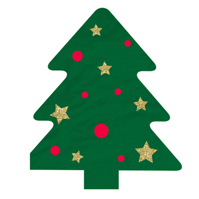 Салфетки формовые "Елка Новогодняя"  14-16,5 см, 12 шт