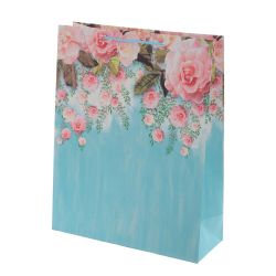 GAEM Пакет подарочный M (бумага, плотность 210г/м2, блок микс 12шт), L26 W10 H32 см, 4в.