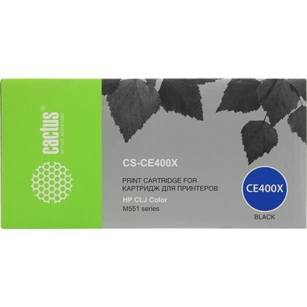 Картридж лазерный Cactus CS-CE400X черный (11000стр.) для HP LJ M551