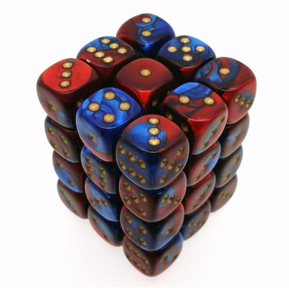 Chessex 36-D6 set Gemini Blue-Red/Gold