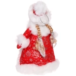 Снегурочка для подарков и конфет «Кому подарки?» 30 см (красная шубка)