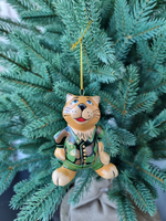 Фарфоровая игрушка кот добряк