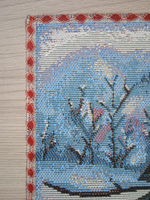 Набор декоративных гобеленовых салфеток Снегири 6шт 25х25 см