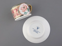 Чашка с блюдцем 250 мл в подарочной упаковке форма Соло, рисунок Дивный Пион, арт. 81.32658.00.1