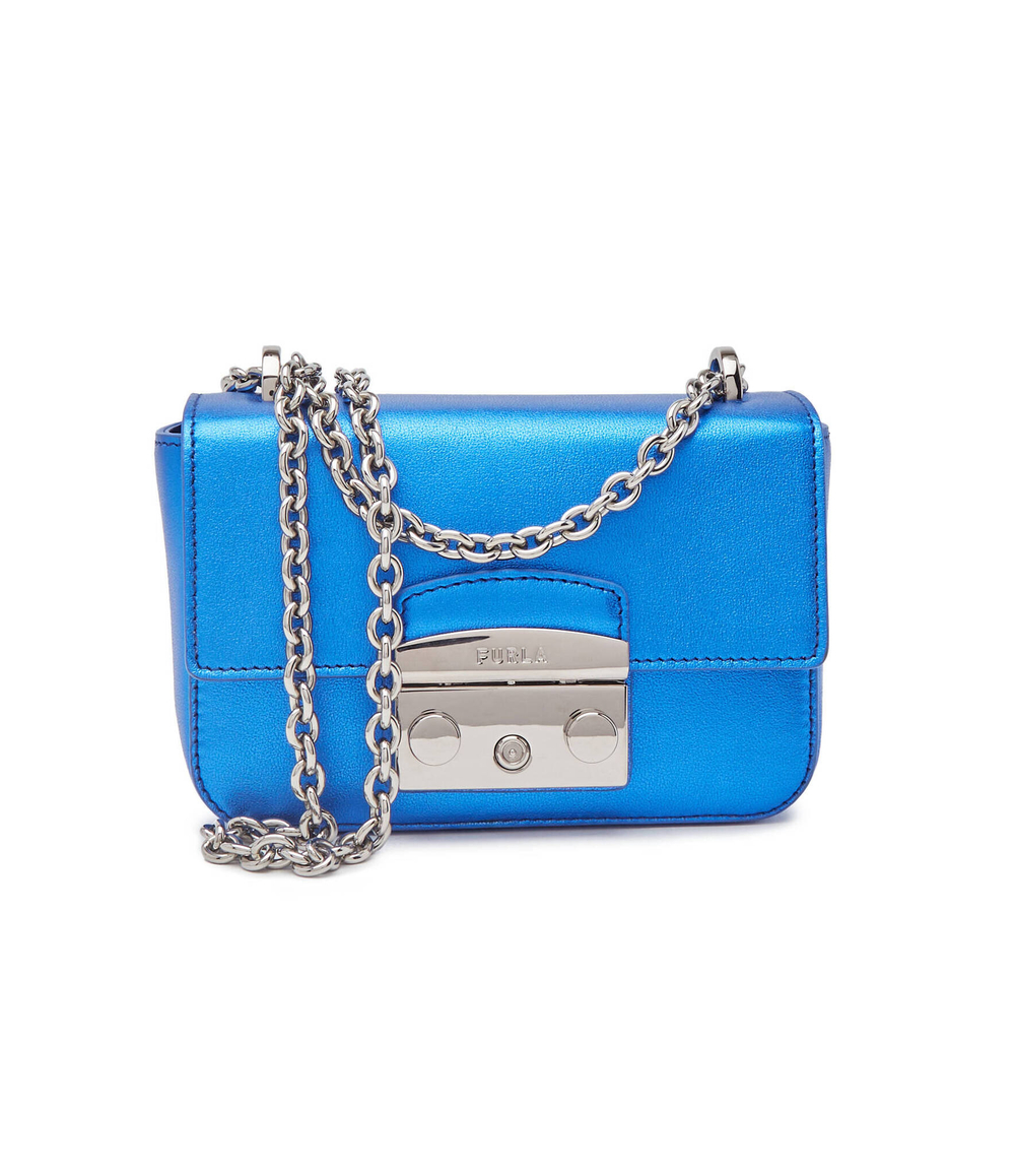 Кожаная сумка через плечо metropolis mini Furla - индиговой(WB00828 BX2658)