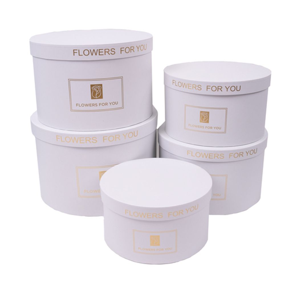 Коробка ШАЙБА С КРЫШКОЙ Flowers 23,5*13 БЕЛЫЙ