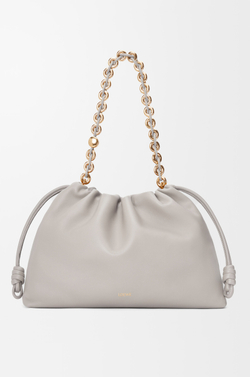 Loewe Большая сумка Flamenco из мягкой кожи ягненка наппа, жемчужно-серый