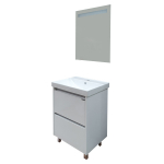Comforty. Тумба-умывальник "Дублин-60" белый глянец с раковиной Comforty 8056