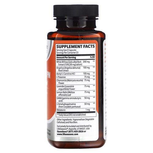 LifeSeasons, Therapeutics, Relieve-R PM, 46 растительных капсул