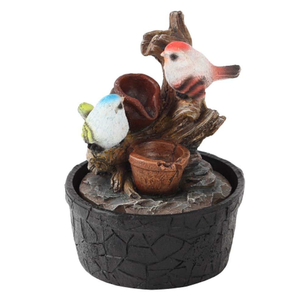 GAFN01-400 GREEN APPLE настольный фонтан с подсветкой Птички 2 | GREEN APPLE