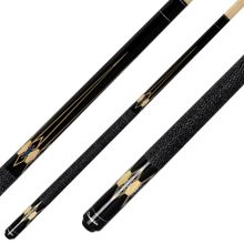 Двухсоставной бильярдный кий для пула "Classic Champion A-1" (черно-натуральный) с оплеткой ирландский лен