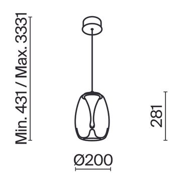 Подвесной светильник Maytoni MOD282PL-L8G3K