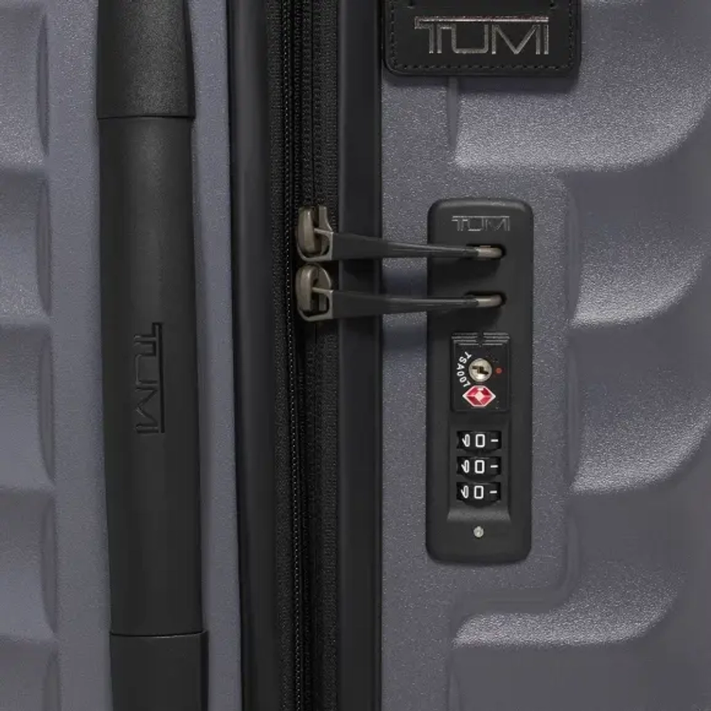 Чемодан средний расширяемый/Grey text