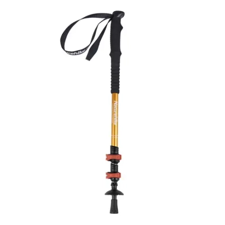 Палка Треккинговая Naturehike ST01 6061 AL NH17D001-Z с 3 узлами женские 57-120 золотые