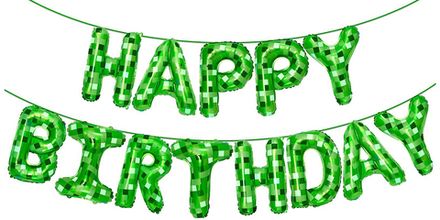 Набор букв Нappy Вirthday "В стиле Пиксели" 41 см