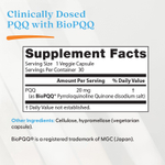 Doctor's Best, PQQ с BioPQQ, 20 мг, 30 вегетарианских капсул