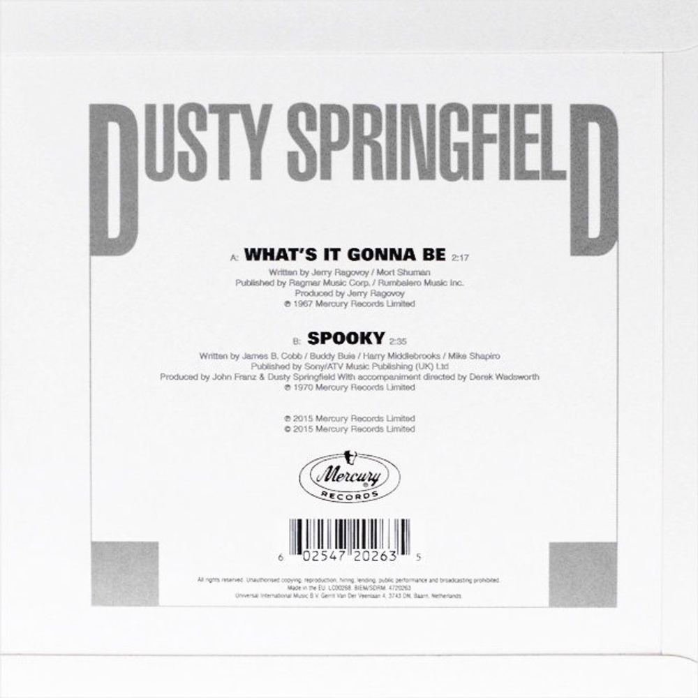 Dusty Springfield / What's It Gonna Be (7" Vinyl Single)