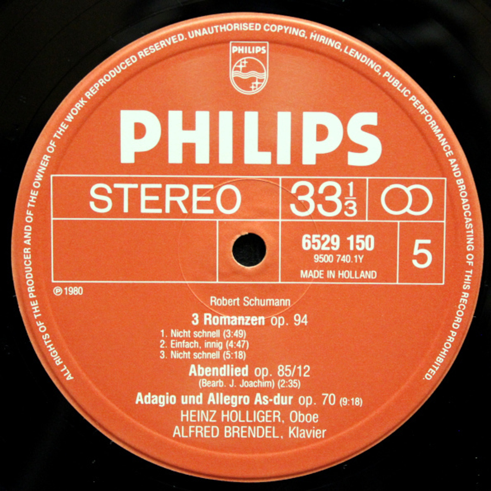 Alfred Brendel, Heinz Holliger / Schumann: Kreisleriana - Fantasiest?cke, Op. 12 & 73 - Kinderszenen - Scenes D'Enfants - Fantasy Op. 17 - 3 Romances Op. 94 (3LP)