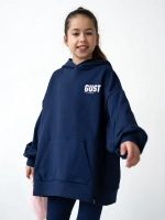 Костюм для девочки, толстовка и леггинсы, синий