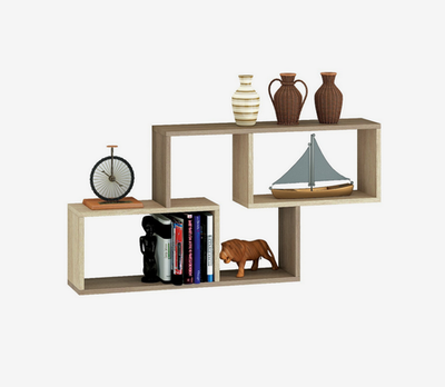 Полка навесная ПН-03, 600х1050х180, Ясень шимо/Дуб сонома   4689144