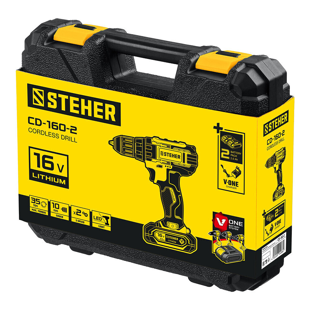Дрель-шуруповерт Steher CD-160-2 16В 2х2 Ач