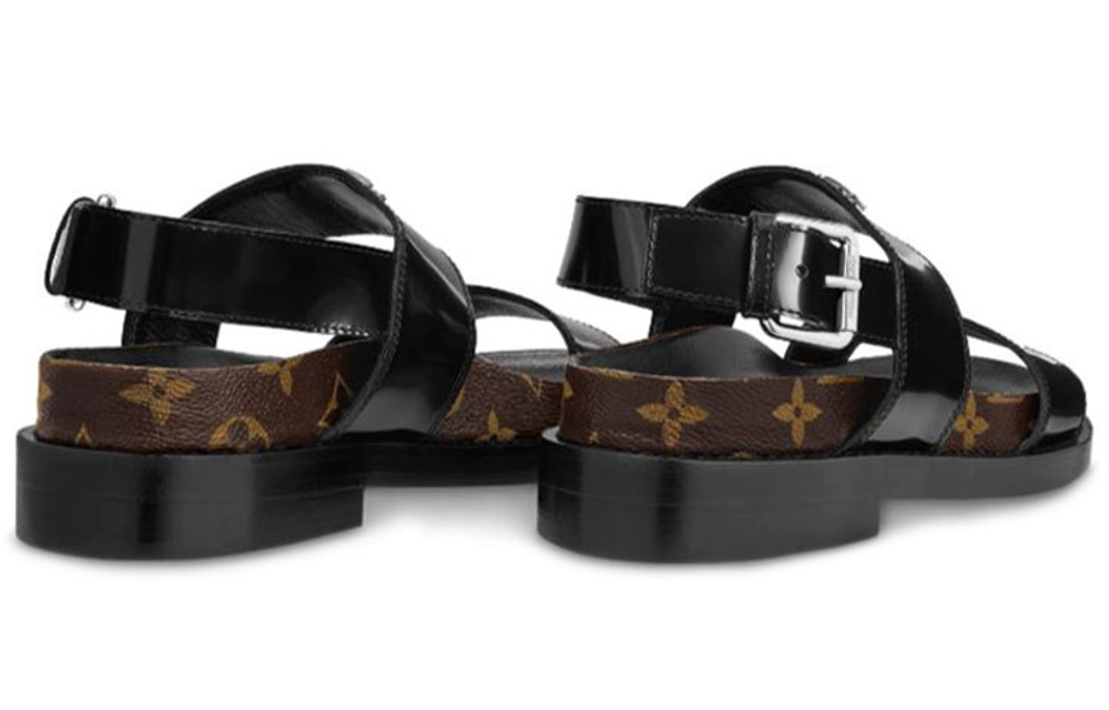 LOUIS VUITTON Crossroads Sandals "Black" Women"s