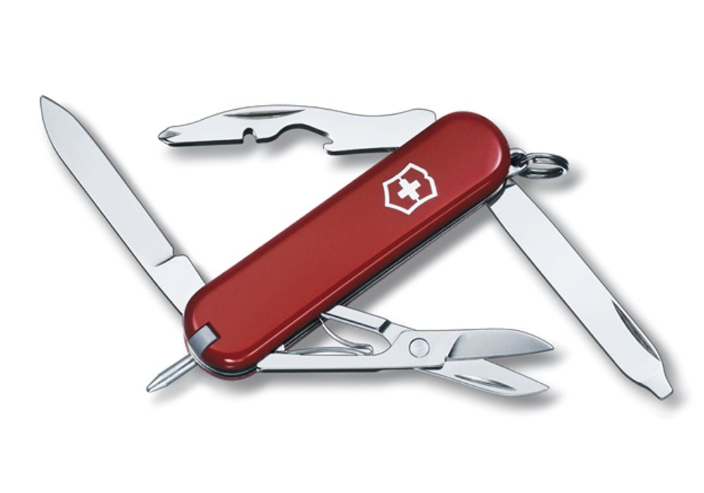 Нож-брелок Victorinox Classic Manager, 58 мм, 10 функций, красный