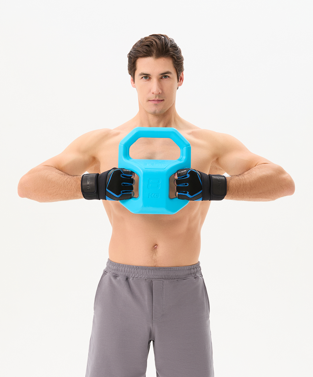 Перчатки для фитнеса WG-201, черный/синий