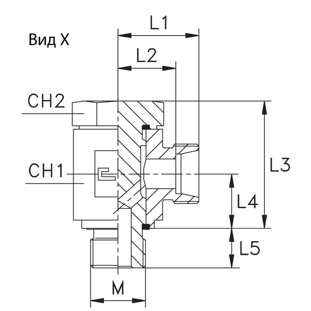 Соединение JE DL12 М16х1.5 (корпус)