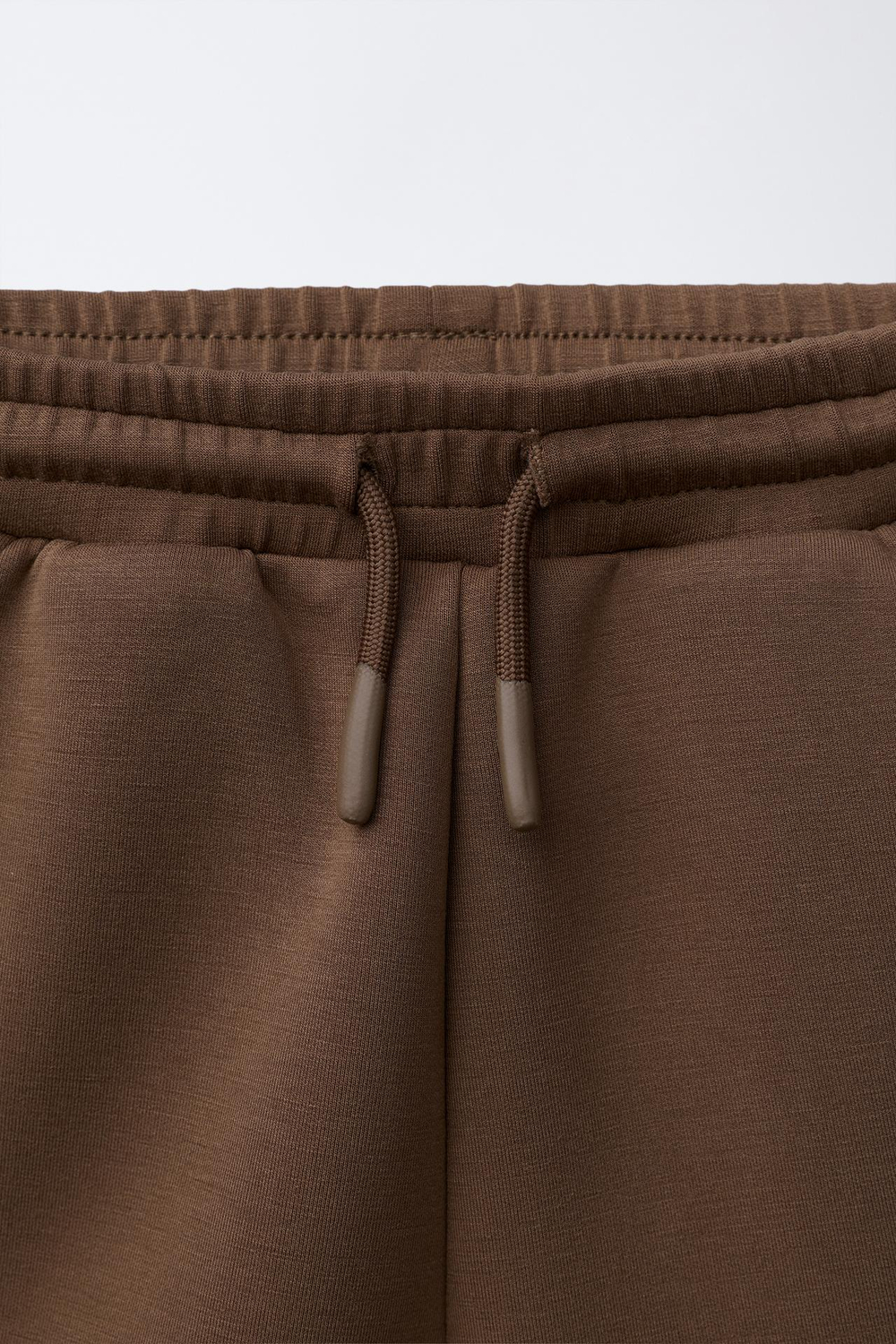 ZARA ШОРТЫ-БЕРМУДЫ INTERLOCK, КОРИЧНЕВЫЙ