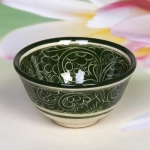 Пиала большая 11*4,5см зеленая Риштанская Керамика