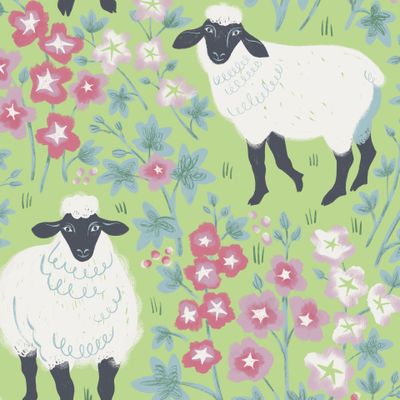 Овечки в мальвах