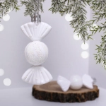 Ёлочные игрушки «Таинственное очарование» Конфетки 8 см (набор 2шт), белый