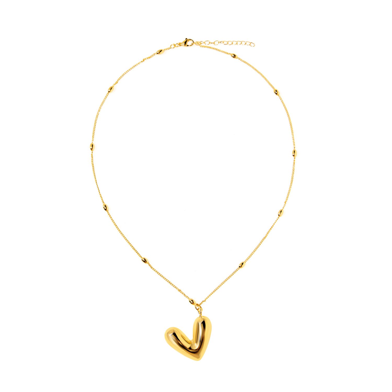 Колье Chic Heart Necklace - Gold