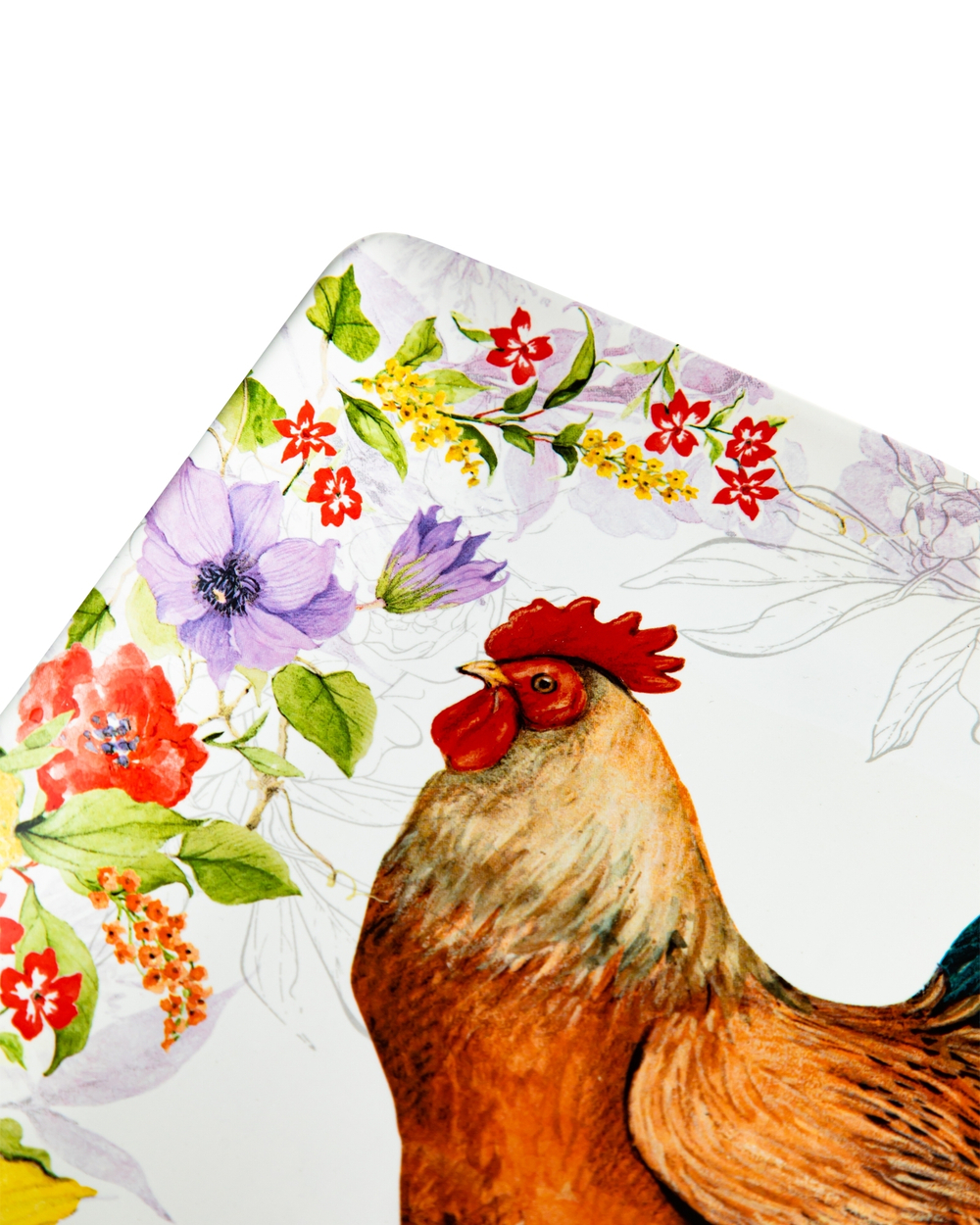 Блюдо квадратное Certified Int. Петушки на лугу 32х32см
