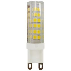 Лампа светодиодная ЭРА STD LED JCD-7W-CER-840-G9 7Вт керамика капсула нейтральный белый свет G9 | Лампы cветодиодные Капсульные (G4, G9)
